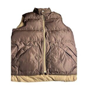 Vintage Reversible women’s Brown & Beige large Gladiator By Camel Down Vest